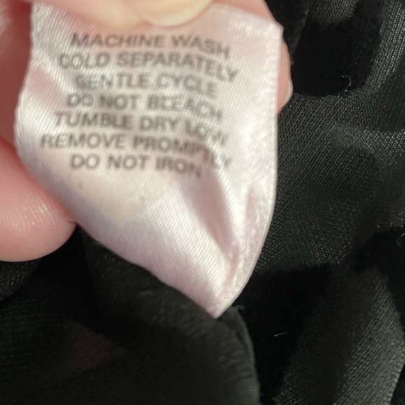 Y2K Black silk velvet burnout chemise, Victoria’s Secret size M - Picture 13 of 14